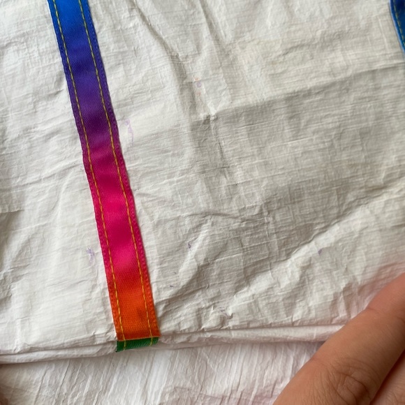 Forever 21- Exclusive Rainbow White Full Zip up crop Jacket. - Picture 10 of 11